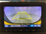リアカメラ付で、後方をナビ画面で確認。車庫入れも安心です。もちろん、バックギアと連動しています。
