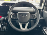 【純正革巻きステアリング】上質な革を使用することで、手にしっかり馴染みとても運転しやすいハンドルです♪