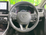 【純正革巻きステアリング】上質な革を使用することで、手にしっかり馴染みとても運転しやすいハンドルです♪