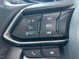 オーディオの音量やチャンネル操作ができるスイッチが、ハンドルに付いています。運転中でも、操作が行えて非常に安全・便利です!