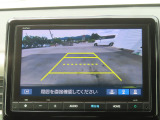 3ビュー切替え可能なリアワイドカメラ搭載で、後方視界がしっかりと確保できます。夜間や狭い駐車場でのバック走行に大変便利です。