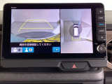 便利な3ビュー切り替え、ガイド線表示付きのバックカメラです。後退時、後方の視界をサポートします