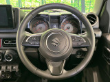 【純正革巻きステアリング】上質な革を使用することで、手にしっかり馴染みとても運転しやすいハンドルです♪