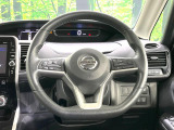 【純正革巻きステアリング】上質な革を使用することで、手にしっかり馴染みとても運転しやすいハンドルです♪