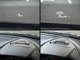 運転席メーター上部にヘッドアップディスプレイがあります。速度や、レーダークルーズコントロールの表示が出ます。