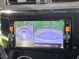 【アラウンドビューモニター】専用のカメラにより、上から見下ろしたような視点で360度クルマの周囲を確認することができます☆死角部分も確認しやすく、狭い場所での切り返しや駐車もスムーズに行えます。