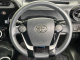 【純正革巻きステアリング】上質な革を使用することで、手にしっかり馴染みとても運転しやすいハンドルです♪