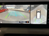 前後左右4つのカメラで、上から見たような映像をお届け、駐車時も安心、アラウンドビューモニター付(肉眼では確認し辛い左前の映像に切り替えることも可能です)。