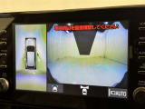 パノラミックビューモニターを装備。駐車場や交差点でクルマを真上から見るように周囲を確認できます。機能の詳細は販売店スタッフまでおたずねください。