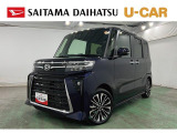 令和7年式タントカスタムRS。両側電動スライドでお子さま連れも便利。走行1.1万kmでまだまだ長く使える一台。ソナー付きで駐車もラクです(^^)/見ていきましょう♪