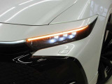 LEDヘッドライトです。デザイン性がよくとても明るいので、夜間の走行や悪天候でも安心です。しかも長寿命!