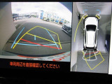 パノラミックビューモニター付きです。車両を上から見たような映像をディスプレイオーディオ画面に表示、運転席からの目線だけでは見にくい、車両周辺の状況をリアルタイムでしっかり確認できます。