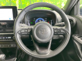 【純正革巻きステアリング】上質な革を使用することで、手にしっかり馴染みとても運転しやすいハンドルです♪