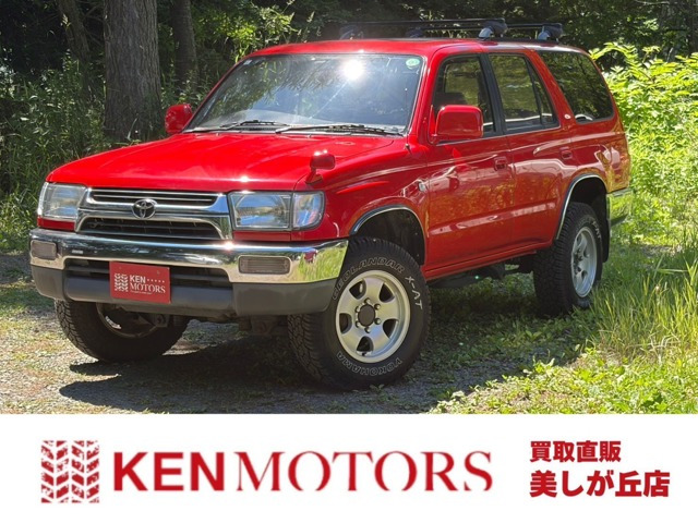 ハイラックスサーフ2.7 SSR-X 4WDリフトアップ 全塗装済レッド 社外ナビ