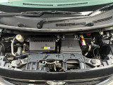 エンジンルームも綺麗です。日産整備士がしっかり整備をしてお渡しします