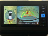 真上から見下ろしたような視点で車とその周囲を確認出来る画面と、車両後方を映し出すバックモニター画面の2つを表示してくれます。