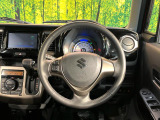 【純正革巻きステアリング】上質な革を使用することで、手にしっかり馴染みとても運転しやすいハンドルです♪
