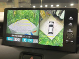 【マルチビューカメラシステム】専用のカメラにより、上から見下ろしたような視点で360度クルマの周囲を確認することができます☆死角部分も確認しやすく、狭い場所での切り返しや駐車もスムーズに行えます。
