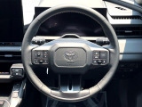 【純正革巻きステアリング】上質な革を使用することで、手にしっかり馴染みとても運転しやすいハンドルです♪