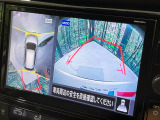 【アラウンドビューモニター】専用のカメラにより、上から見下ろしたような視点で360度クルマの周囲を確認することができます☆死角部分も確認しやすく、狭い場所での切り返しや駐車もスムーズに行えます。