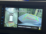 【パノラマモニター】専用のカメラにより、上から見下ろしたような視点で360度クルマの周囲を確認することができます☆死角部分も確認しやすく、狭い場所での切り返しや駐車もスムーズに行えます。
