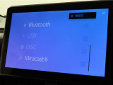 オーディオソース選択画面です。Bluetoothオーディオをご利用いただけます。