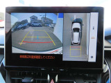 (パノラミックビューモニタ-)車を上から見たような映像で死角もバッチリ確認できます。