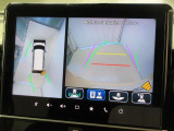 全方位モニター付きです。車両を上から見たような映像をナビゲーション画面に表示。運転席からの目視だけでは見にくい、車両周辺の状況をリアルタイムでしっかり確認できます。