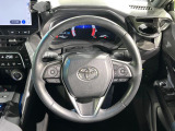 【純正革巻きステアリング】上質な革を使用することで、手にしっかり馴染みとても運転しやすいハンドルです♪