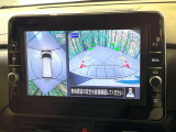 【アラウンドビューモニター】専用のカメラにより、上から見下ろしたような視点で360度クルマの周囲を確認することができます☆死角部分も確認しやすく、狭い場所での切り返しや駐車もスムーズに行えます。