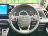 【純正革巻きステアリング】上質な革を使用することで、手にしっかり馴染みとても運転しやすいハンドルです♪