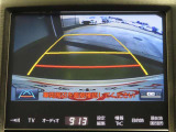 バックモニター付きです。モニターにはガイド線も表示されます。