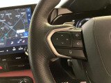 オーディオや運転支援機能などを手元で操作できるステアリングスイッチ。操作時の視線移動が少なく、安全にも貢献します。