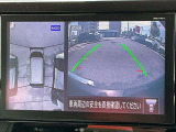 アラウンドビューモニターです。上空からお車の周りを見る感覚で表示されますので、車庫入れも簡単