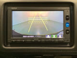 バックでの車庫入れも安心です! リアカメラが付いているバックモニター付のナビを装備しております。操作線もついており距離感も画面から確認できます。