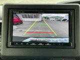 後退時に車両の後ろ側をモニター画面に表示します。車庫入れが苦手な人もこれで安心♪