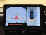 真上から見下ろしたような視点で車とその周囲を確認出来る画面と、車両後方を映し出すバックモニター画面の2つを表示してくれます。