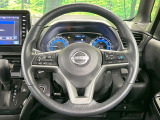 【純正革巻きステアリング】上質な革を使用することで、手にしっかり馴染みとても運転しやすいハンドルです♪