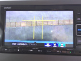 バックカメラの画像です。ガイドラインがスムースな車庫入れをサポートいたします。車庫入れの安心感がアップしますね。