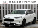当店にZR-V・e:HEV Z 、プラチナホワイトパールが入庫しました。HondaCONNECTディスプレイ・純正ドラレコ前後・ETC・本革シート・無限フルエアロ・無限マフラーなど充実装備の1台です。