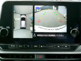 リバースにシフトするとまるで上空から見下ろしているような感じにナビゲーション画面に映し出します
