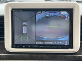 空の上から見下ろすような視点で駐車できる 全方位モニター