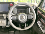 【純正革巻きステアリング】上質な革を使用することで、手にしっかり馴染みとても運転しやすいハンドルです♪