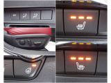 運転席には電動パワーシート搭載。また1つのキーごとシート位置を記憶できるメモリー機能付き。またシートヒーター、ステアリングヒーターも搭載。