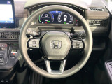 【純正革巻きステアリング】上質な革を使用することで、手にしっかり馴染みとても運転しやすいハンドルです♪
