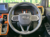 【純正革巻きステアリング】上質な革を使用することで、手にしっかり馴染みとても運転しやすいハンドルです♪