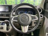 【純正革巻きステアリング】上質な革を使用することで、手にしっかり馴染みとても運転しやすいハンドルです♪