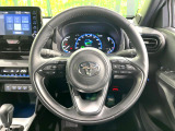 【純正革巻きステアリング】上質な革を使用することで、手にしっかり馴染みとても運転しやすいハンドルです♪