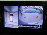 ■アラウンドビューモニター搭載。車体を4方向のカメラで「上から見下ろしたような映像」を映します。車庫入れが苦手な方も映像サポートでラクラク駐車できます。