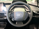 【純正革巻きステアリング】上質な革を使用することで、手にしっかり馴染みとても運転しやすいハンドルです♪